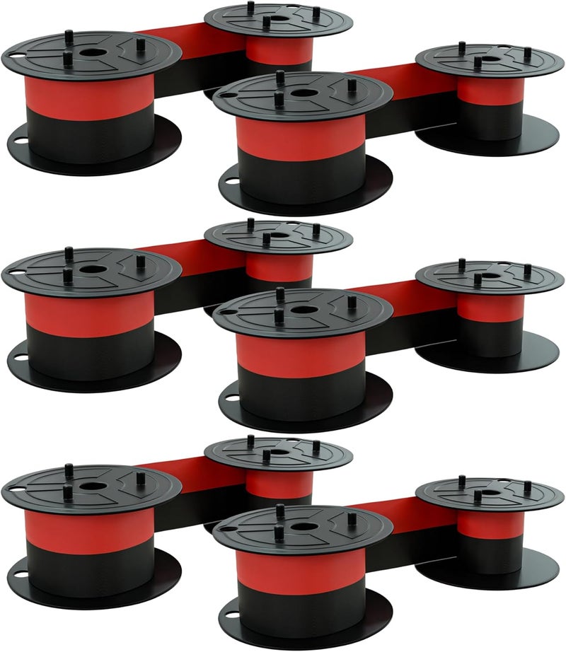 NATIKON Calculator Ribbons Compatible with Canon MP21DX / MP-21DX – 6-Pack Black & Red Ink - Image 3